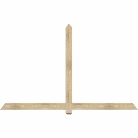 Ekena Millwork Eugene Rough Sawn Timber Gable Bracket, Douglas Fir, 84"W x 53"H x 4"D x 4"F, 15/12 Pitch GBW084X53X0404EUG00RDF